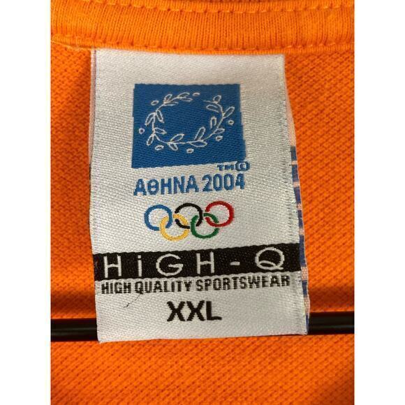 Athens Greece 2004 Olympics Men's Polo Shirt Orange 2XL Embroidered Logo Casual‎ - Picture 4 of 8